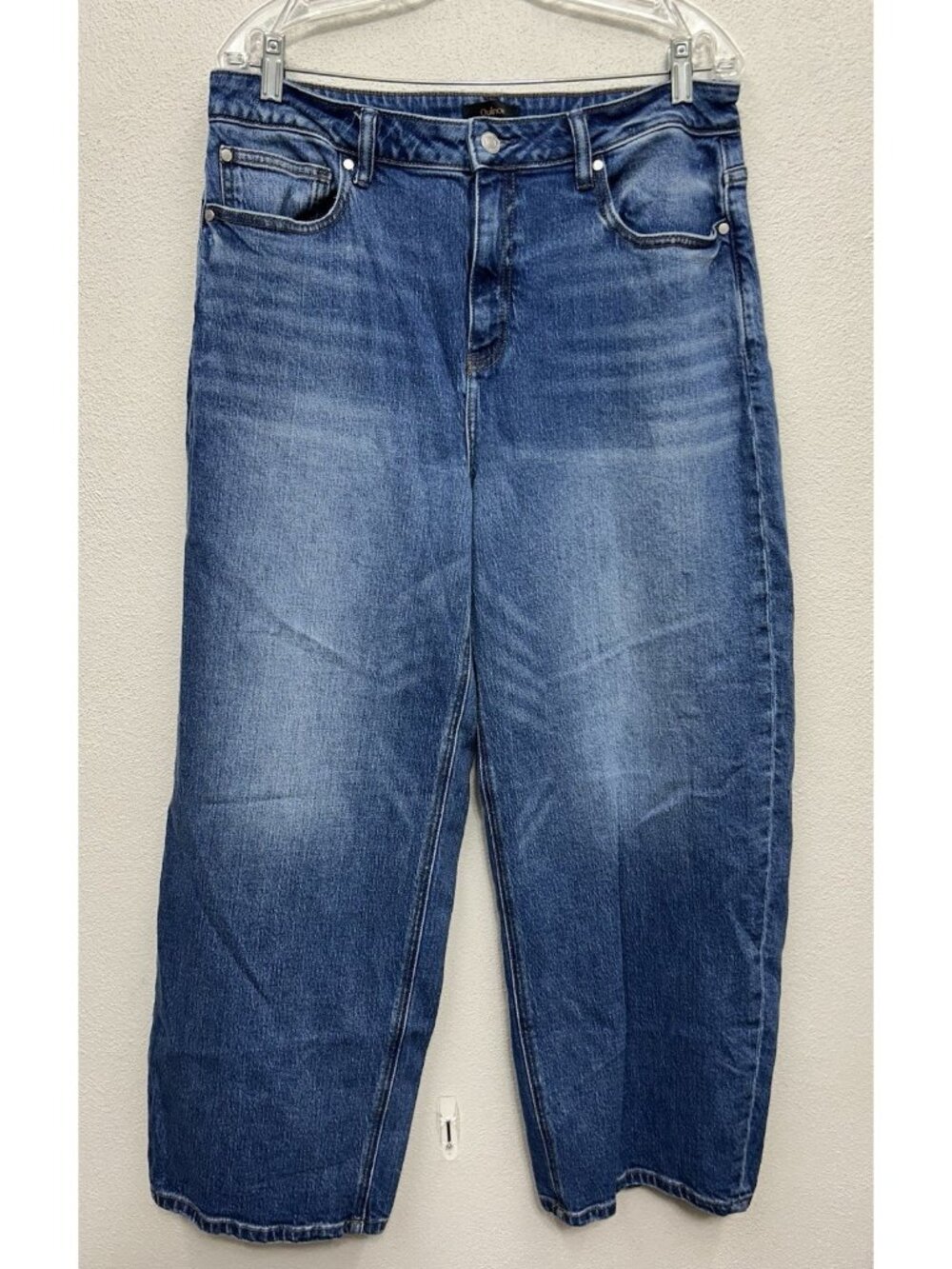 Quince Bella Stretch Barrel Jeans Size 32 Atlantic Blue Organic Cotton